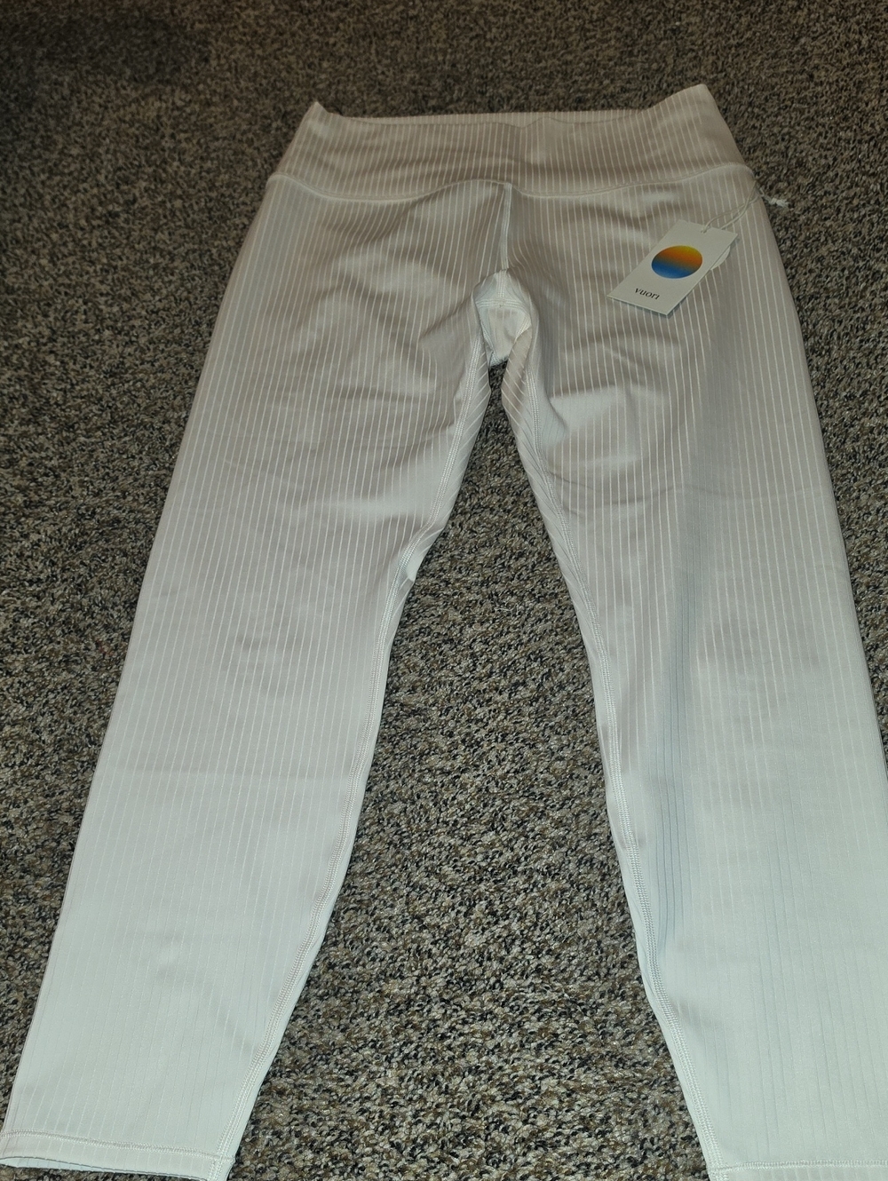 Vuori Inversion Rib Legging Marshmallow Size Large NWT - Picture 8 of 12